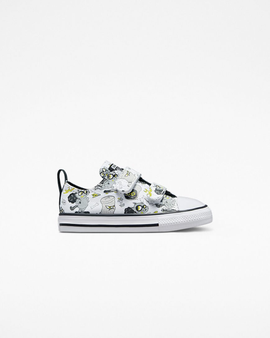 Tenis Converse Chuck Taylor All Star Easy-On Raccoons Cano Baixo Menina Branco Pretas Cinzentas | PT V0583P9